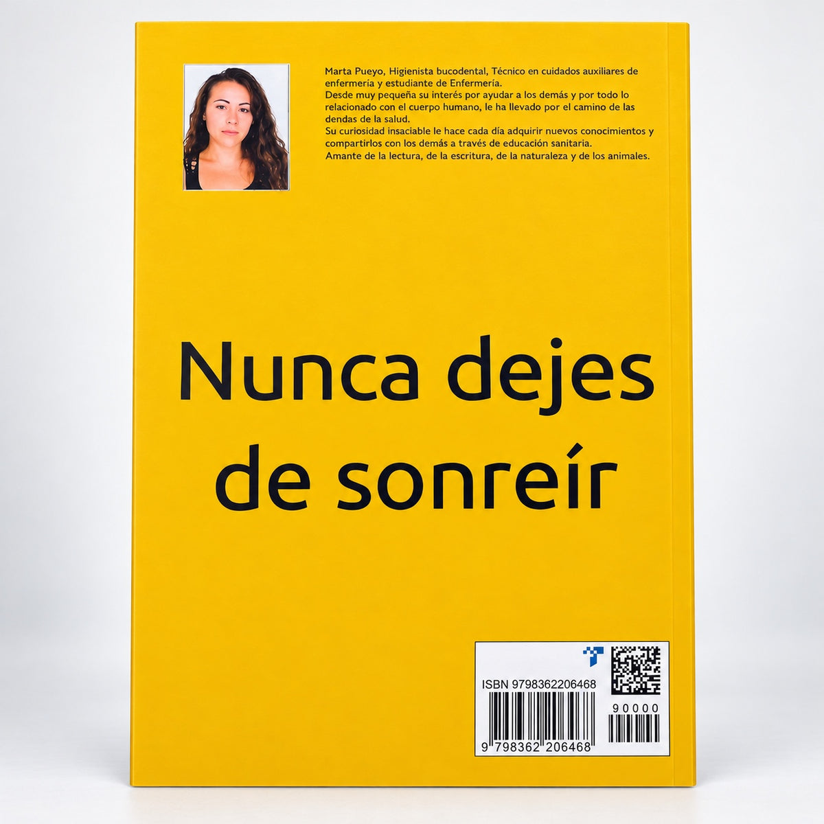 Contraportada amarilla del libro Boca sana, sonrisa bonita, edición limitada