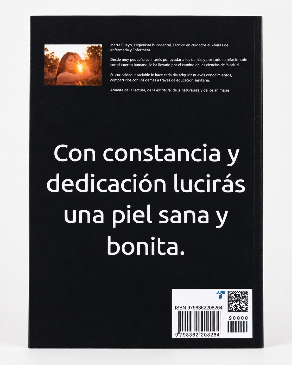 Contraportada de S.O.S. piel grasa-mixta, edición limitada, de Marta Pueyo Sastre